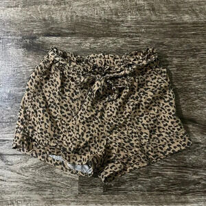 {Aerie} Leopard Print High-Waisted Camp Shorts